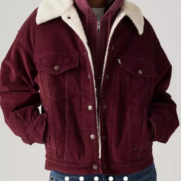 NWOT Levi’s Ladies 90’s Trucker Sherpa jacket - Size Large - Picture 11 of 11